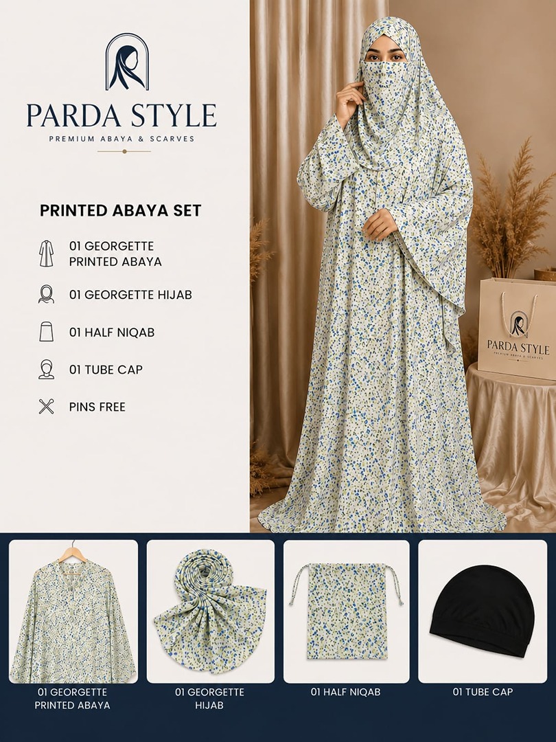 Printed Abaya Set – Premium Collection - Image 4