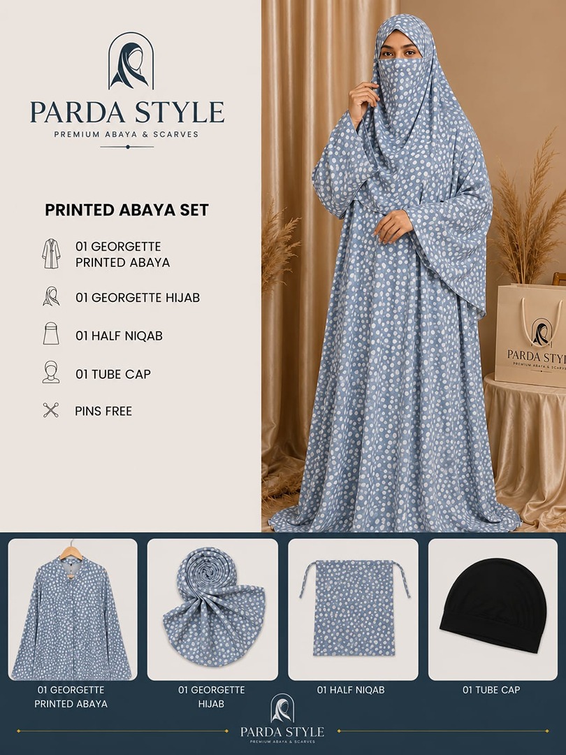 Printed Abaya Set – Premium Collection - Image 3